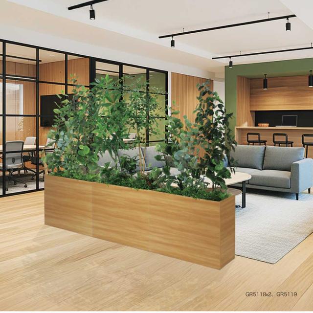樹木プランター 1100×1700×500 樹木パーテーション 人工樹木 パーテーション パーティション 汎用 【正規代理店】 ベルク 使いやすい おしゃれ 癒し フェイクグリーン 人工観葉植物 造花 装飾 インテリア BELK GreenMode グリーンモード 屋内用 国産 GR5118_7