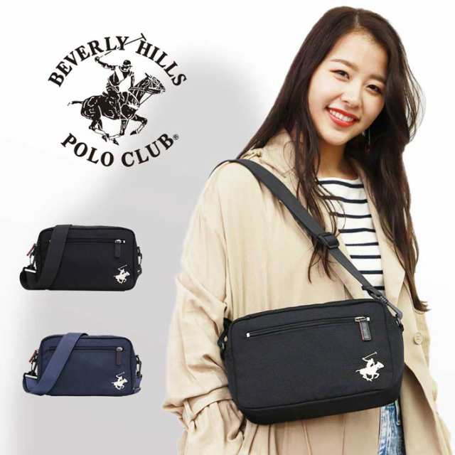 BEVERLY HILLS POLO CLUB ビバリーヒルズポロクラブ BHC005 ショルダーバッグ メンズ レディース ブラック ネイビー ロゴ  送料無料 母の｜au PAY マーケット