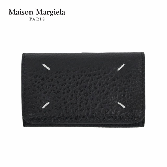 Maison Margiela メゾン マルジェラ 4 Stitches Key Case ４ステッチ キーケース キーケース メンズ レディース ブラック レザー 本革 S