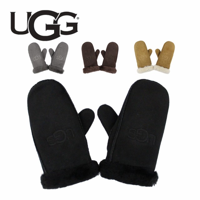 UGG アグ W SHEARLING EMBROIDER MITTEN ウィメンズ エンブロイダー ミトン レザー グローブ 20932 手袋 防寒 冬 レディース メンズ ブラ