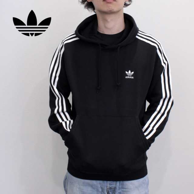 adidas Originals アディダス オリジナルス 3-STRIPES HOODIE 3ストライプ フーディー パーカー フード 長袖 フリース 裏起毛 メンズ ブ