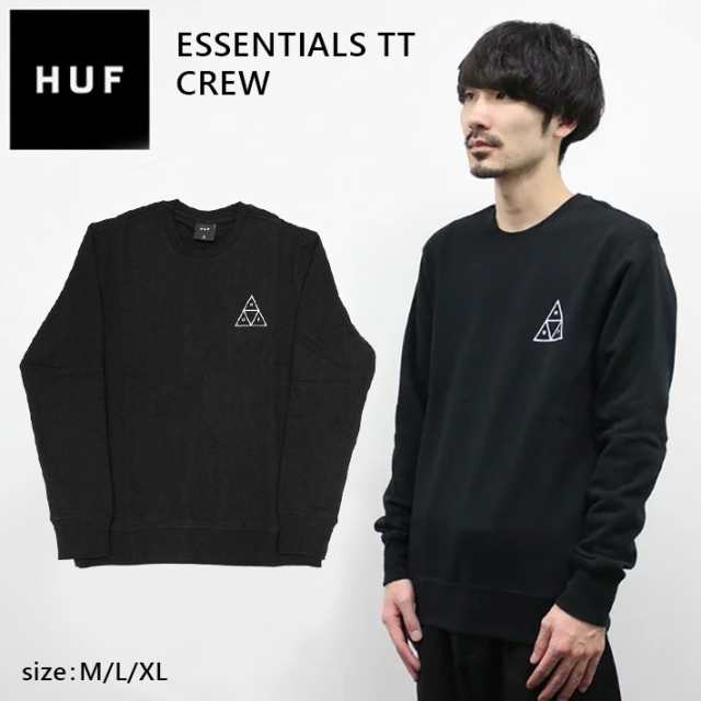 HUF ハフ ESSENTIALS TT CREW エッセンシャル クルーネック ロゴ