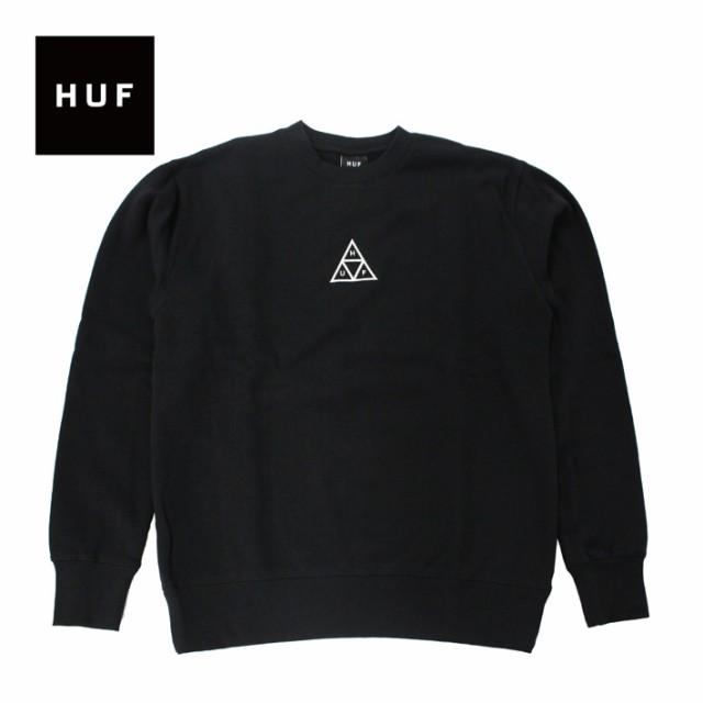 HUF ハフ PF00650 SET TRIPLE TRIANGLE CREWNECK セット トリプル トライアングル クルーネック スウェット トレーナー 長袖 メンズ ブラ