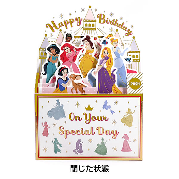 バースデーカード メロディーカード ディズニー プリンセス／お