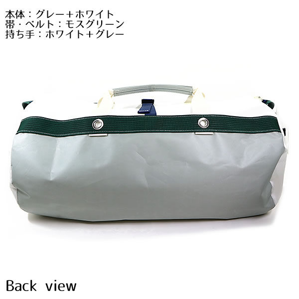 JIB ボーダーダッフルバッグ Mサイズ DMB グレー×モスグリーン