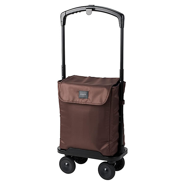 レップ(Rep) COCORO 横押し4輪カート ショッピングカート Delana（デランナ） ブラウン 552001 19L 保冷・保温 耐荷重量：10kgまで タイヤ取り外し不可