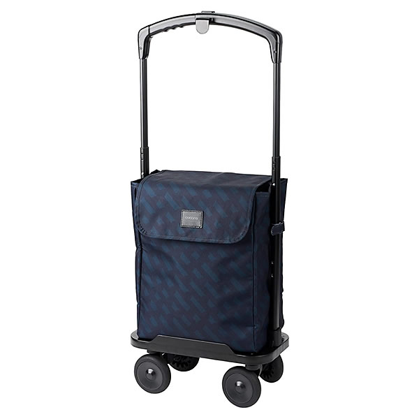 レップ(Rep) COCORO 横押し4輪カート ショッピングカート Permis（ペルミス） ネイビー 552100 19L 保冷・保温 耐荷重量：10kgまで タイヤ取り外し不可