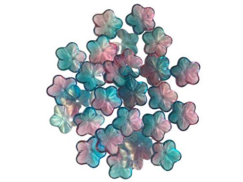 送料無料青紫緑色 花ガラスパーツ 60個 ハンドメイド材料 イヤリング ピアス ブローチ クラフト ビーズの通販はau Pay マーケット セイントセカンド