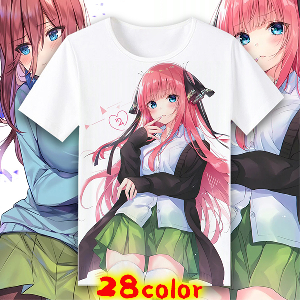五等分の花嫁 Tシャツ 中野一花 二乃 三玖 四葉 五月 高品質 半袖 28色 コスプレ衣装 大人用子供用 ハロウィン仮装日常服男女兼用 大きいの通販はau Pay マーケット エミル