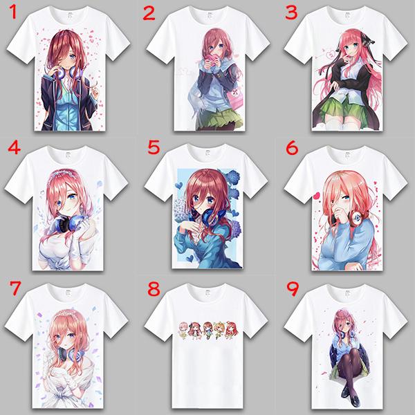 五等分の花嫁 Tシャツ 中野一花 二乃 三玖 四葉 五月 高品質 半袖 28色 コスプレ衣装 大人用子供用 ハロウィン仮装日常服男女兼用 大きいの通販はau Pay マーケット エミル
