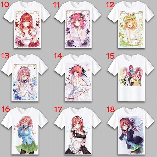 五等分の花嫁 Tシャツ 中野一花 二乃 三玖 四葉 五月 高品質 半袖 28色 コスプレ衣装 大人用子供用 ハロウィン仮装日常服男女兼用 大きいの通販はau Pay マーケット エミル