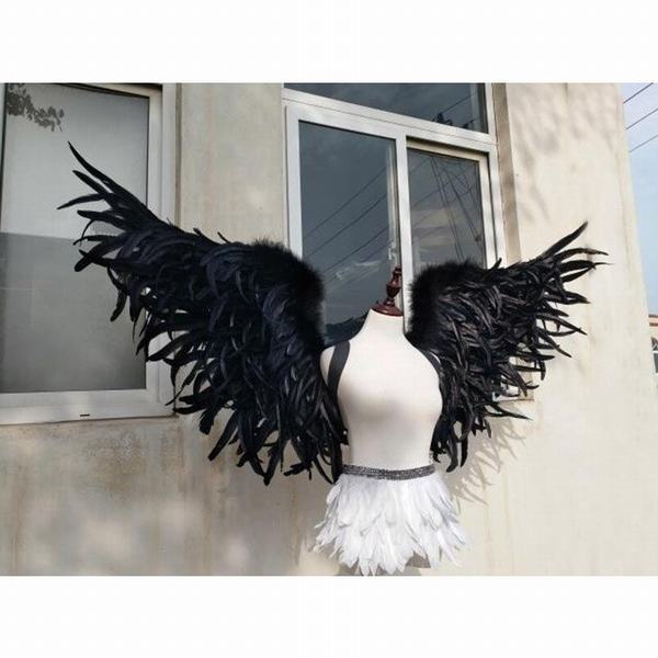 天使の羽 コスプレ道具 羽 翼 Wing ウイング ブラック 80cm 堕天使 妖精 悪魔 手作り パーティーグッズ 撮影 Cosplayの通販はau Pay マーケット エミル