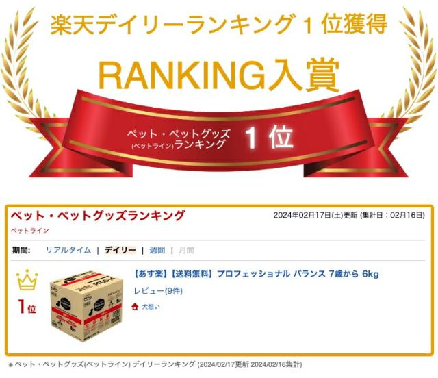 プロフェッショナル バランス 7歳から 6kg 2個セット