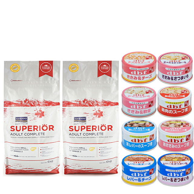スーペリア アダルト ( 6kg*2袋セット )/ FISH4DOGS FISH4DOGS スーペリア ウェイトコントロール 12kg（6kg×2袋）の通販