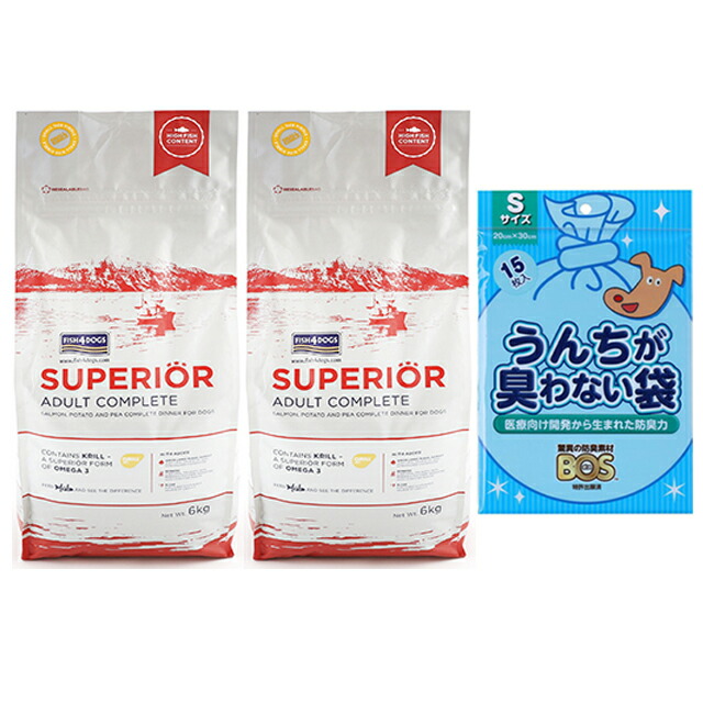 スーペリア アダルト ( 6kg*2袋セット )/ FISH4DOGS FISH4DOGS スーペリア ウェイトコントロール 12kg（6kg×2袋）の通販