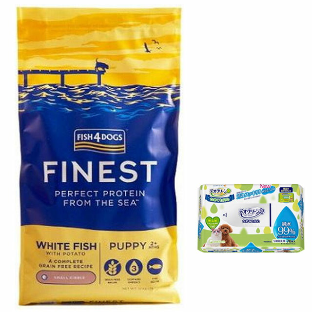 フィッシュ4 ドッグ パピー 小粒 12kg【正規品】【犬想いオリジナルセット】【デオクリーン付】 16,792円
