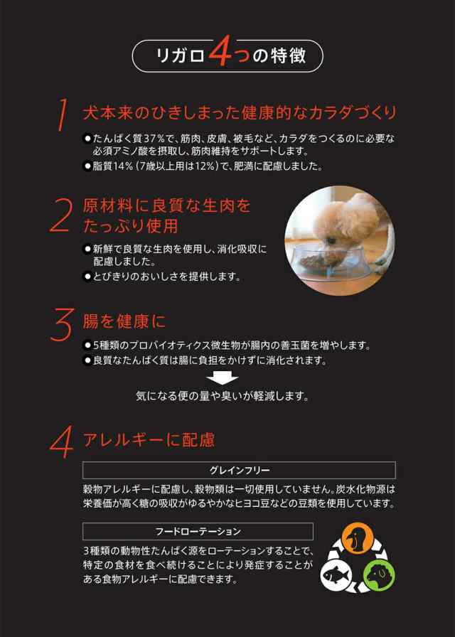 リガロ ハイプロテインレシピ 子犬成犬用 フィッシュ 1.8kg【犬想いオリジナルセット】【デオクリーン付】
