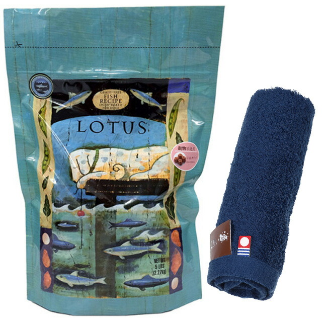 LOTUS ロータス グレインフリー フィッシュレシピ 小粒 2.27kg 【犬想いオリジナル今治ハンドタオルプレゼント】【タオルカラー ネイビー】