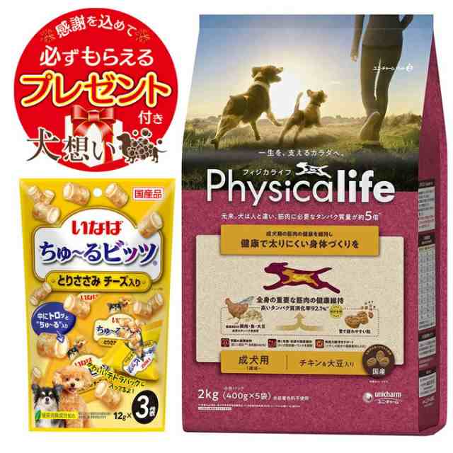 チュール付】フィジカライフ (Physicalife) 成犬用 チキン＆大豆入り