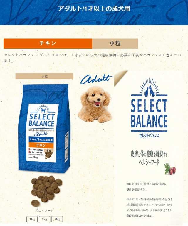 セレクトバランス ラム エイジングケア シニア 老犬 3kg 小粒