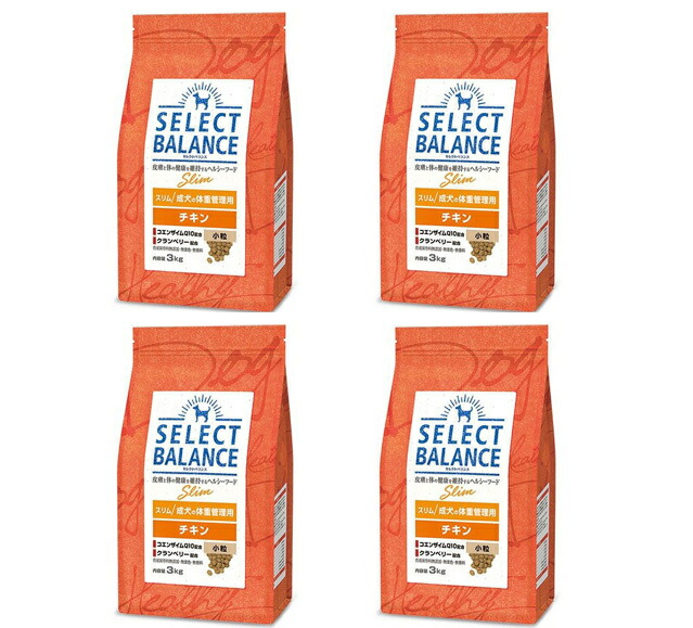 セレクトバランス スリムチキン 小粒 3kg 体重管理用 肥満犬用