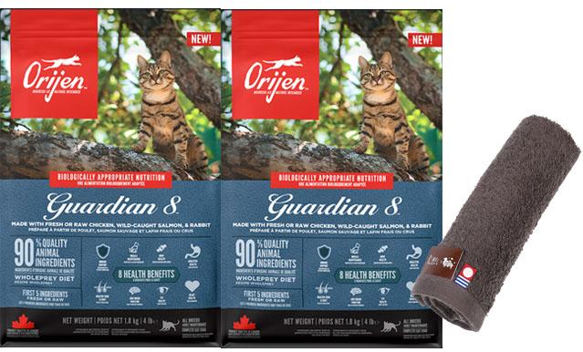 【送料無料】【正規品】オリジン ガーディアン８ 1.8kg2個セット【犬想いオリジナル今治ハンドタオルプレゼント】【タオルカラー モカ】