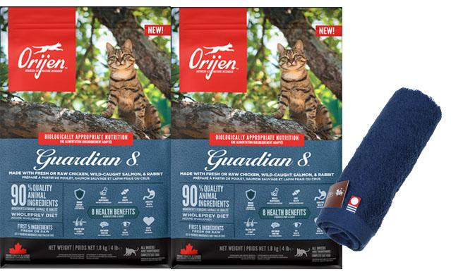 【送料無料】【正規品】オリジン ガーディアン８ 1.8kg2個セット【犬想いオリジナル今治ハンドタオルプレゼント】【タオルカラー ネイビー】