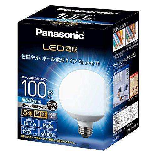 (6個セット)LED電球 パナソニック LDG11D-G/95/W 口金直径26mm 電球100形相当 昼光色相当(10.7W) 一般電球・ボール電球タイプ 95mm径 屋の通販は