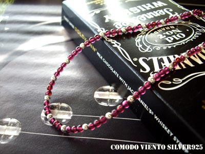 Silver&パープルガーネット数珠連結チェーン【50cm】ガーネット ネックレス ガーネットネックレス  芸能人御用達 メンズ ・・・　送料無料 5,320円