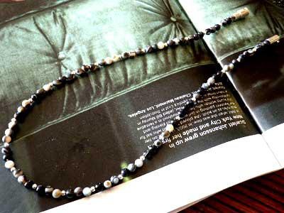 これは便利！ マグネット タイプ天然石＆シルバー925製 ネックレス【天眼石＝Eyeagate 70cm】ネックレス ジュエリー ・・・　送料無料の通販は 8,555円