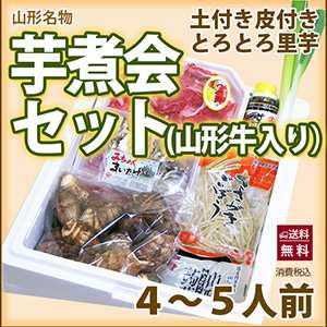 お土産 芋煮 セット 芋煮会セット 米沢牛 4〜5人前 里芋 さといも 米沢牛入り 名物　秋の風物詩 栄養 カロリー 芋煮会 ねっとり 農産物