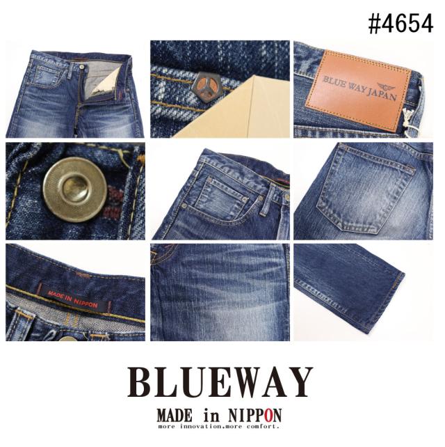 BLUEWAY ブルーウェイ M1928 ジーンズ タイト ストレート 13.5oz ヴィンテージ デニム  4450 4654 メンズ 日本製 綿100% こだわりジーンズ