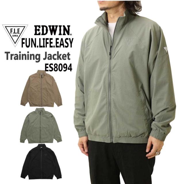 EDWIN エドウィン F.L.E フリー 長袖  トレーニング ジャケット ES8094 同色ロゴ アウトドア 運動 ストレッチ ミニリップストップ ラグラン スポーツ カジュアルの通販は 9,029円