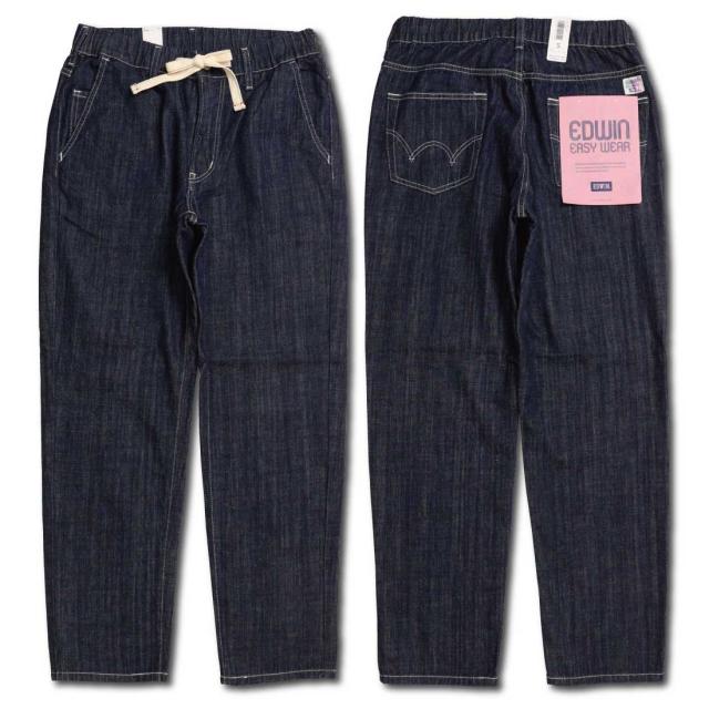 EDWIN エドウィン EEW01 レギュラーストレート デニム イージーパンツ EASY WEAR シャンブレー素材 バナナ繊維 メンズ カジュアル ボトムス_4