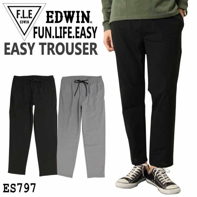 エドウィン EDWIN トラウザー パンツ ES797 F.L.E イージーパンツ  ストレッチ ポリエステル メンズ ボトムス ドライタッチ 伸縮の通販は