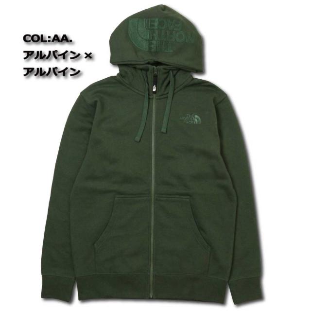 THE NORTH FACE ザ・ノース・フェイス 長袖 パーカー NT12442 リアビュー フルジップ フーディ 厚手スウェット アウトドア NT12340 メンズ 立体刺繍 ロゴ_2
