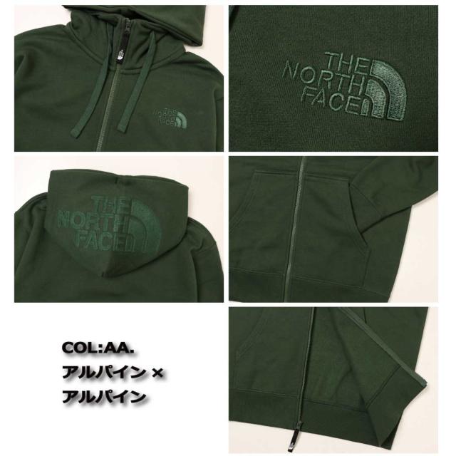 THE NORTH FACE ザ・ノース・フェイス 長袖 パーカー NT12442 リアビュー フルジップ フーディ 厚手スウェット アウトドア NT12340 メンズ 立体刺繍 ロゴ_10