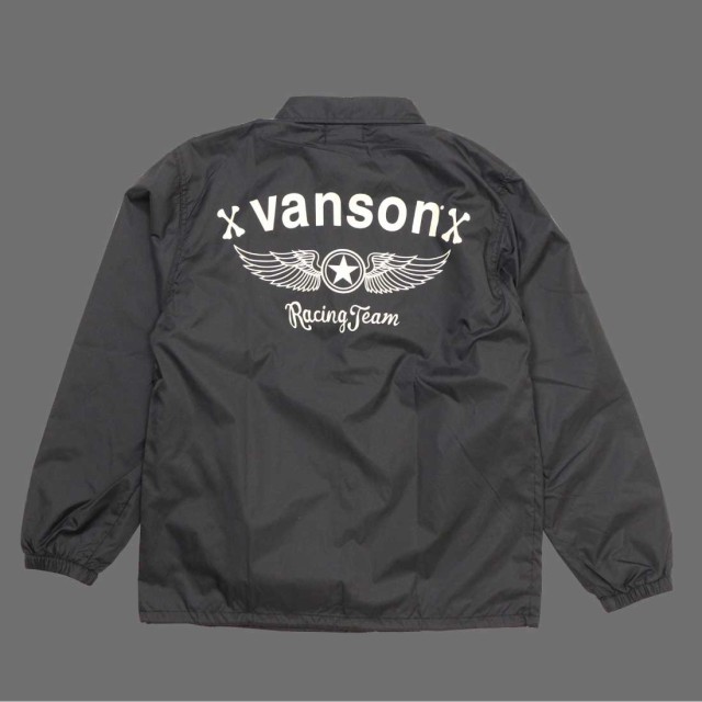 VANSON バンソン コーチジャケット NVSL-2207 長袖 ジャケット アウター バイカー アメカジ ナイロン 起毛トリコット 黒の通販はau  PAY マーケット - Jeans藍や