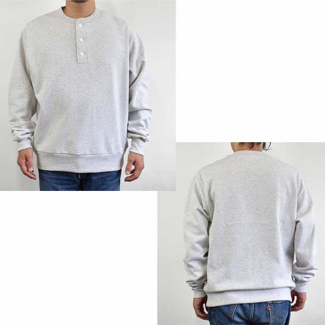 Healthknit ヘルスニット classic henry neck long sleeve sweat 54005