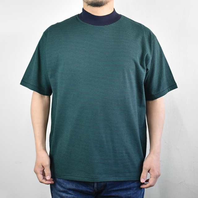 tシャツ Tシャツ BORDER MOCK NECK T-SHIRT