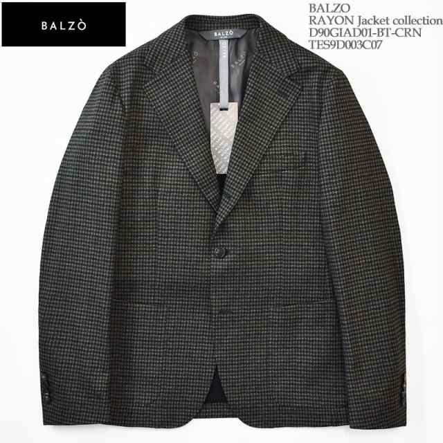 【国内正規品】BALZO バルゾ RAYON Jacket collection D90GIAD01-BT-CRN TES9D003C07 メンズ ジャケット 千鳥格子 ハンドトゥース イタ