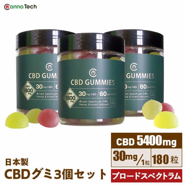 CBD グミ 6300mg CBD5400mg CBN:900mg 60粒入り3個セット 1粒30mg 180粒 高濃度 配合 60粒入 リニューアル  cbdグミ CannaTech 日本製 国の通販はau PAY マーケット - CannaTech au PAY マーケット店 | au PAY  マーケット－通販サイト