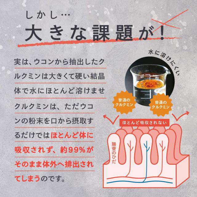 高吸収型 クルクミン クルクルージュ サプリメント 62粒 3個セット カズレーザーと学ぶTVで紹介！ 京都大学発ベンチャー開発 吸収率 約202倍 緋色 ウコン_3