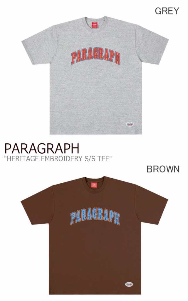 パラグラフ Tシャツ PARAGRAPH HERITAGE EMBROIDERY S/S TEE ヘリテージ エンブロイダリー 半袖Tシャツ PRG40 5583800357 ウェア|au PAY マーケット