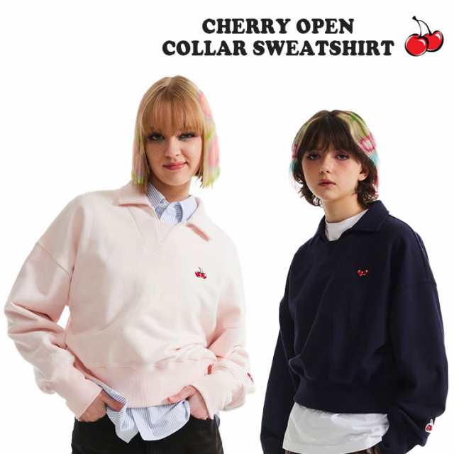 キルシー トレーナー KIRSH 正規販売店 CHERRY OPEN COLLAR SWEATSHIRT