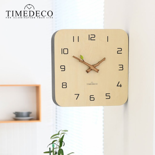 タイムデコ 掛け時計 TIMEDECO 正規販売店 Leaf Double Clock 木の葉 両面掛け時計 卓上時計 置き時計 Natural  ナチュラル おしゃれ インテリア雑貨 韓国雑貨 5345218 ACC