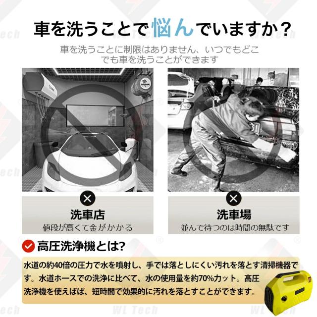 高圧洗浄機 コンパクト 家庭用 高圧洗浄機 水道接続式 自吸両用AC110V