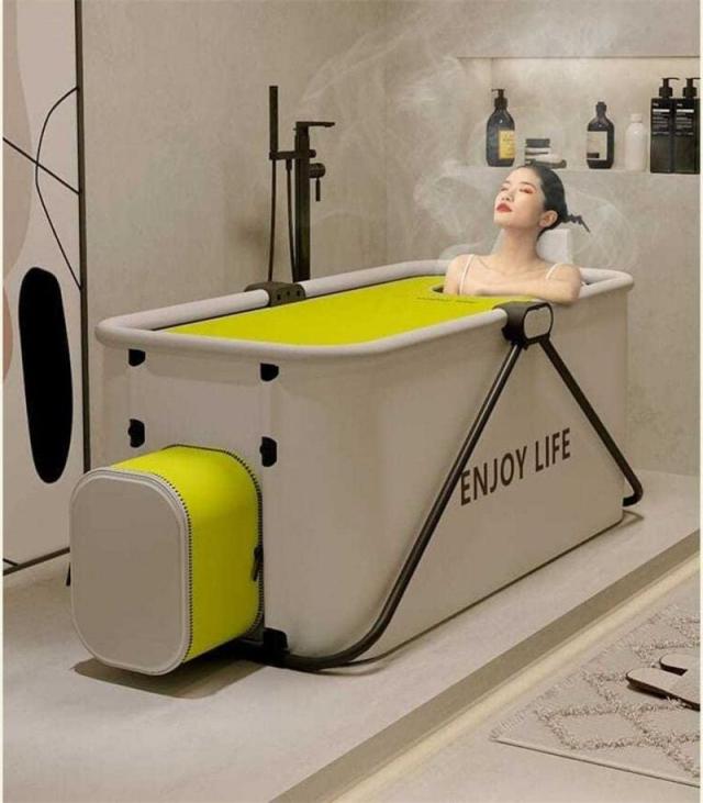 折りたたみ式バスタブ、ポータブルバスタブ | 大きなバケツ絶縁浴槽ホットまたはアイス,折りたたみ可能な浸漬浴槽、シャワー用ファミリー