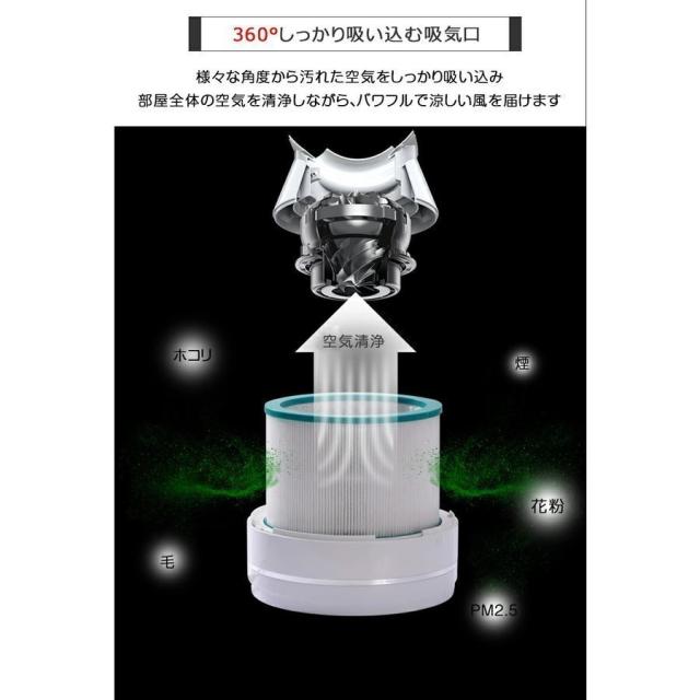 セラミックヒーター スリム タワーファン 冷暖タイプ 扇風機 空気清浄