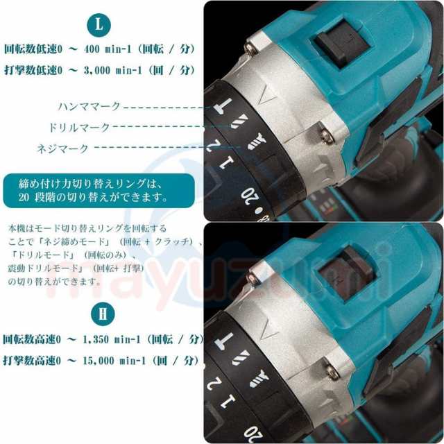 4点セット 18V マキタ バッテリー併用電動工具 ディスクグラインダー